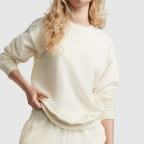 PINK Victoria's Secret Fleece Relaxed Crewneck Sweatshirt - XXL - NWT - Picture 1 of 7